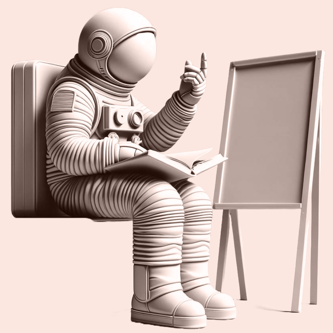 Statue in a snow globe